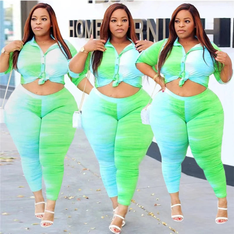 5XL Two Piece Top and Pants Set
